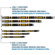 BEAVIS AND BUTT-HEAD Title Logo Full Color Black/Yellow/Red Seatbelt Buckle Collar - BEAVIS AND BUTT-HEAD Title Logo and Pose Black