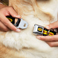 Load image into Gallery viewer, BEAVIS AND BUTT-HEAD Title Logo Full Color Black/Yellow/Red Seatbelt Buckle Collar - BEAVIS AND BUTT-HEAD Title Logo and Pose Black
