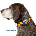 Load image into Gallery viewer, BEAVIS AND BUTT-HEAD Title Logo Full Color Black/Yellow/Red Seatbelt Buckle Collar - BEAVIS AND BUTT-HEAD Title Logo Checker Black/Red/Yellow

