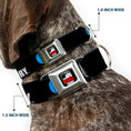 Load image into Gallery viewer, THE BIG BANG THEORY Full Color Black White Red Seatbelt Buckle Collar - THE BIG BANG THEORY DNA/Atom/E/Radiation Black
