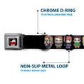 Load image into Gallery viewer, THE BIG BANG THEORY Full Color Black White Red Seatbelt Buckle Collar - Big Bang Theory Chibi Characters Black
