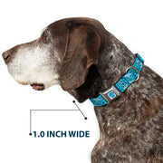 Blue's Clues Paw Full Color Blues Seatbelt Buckle Collar - Blue's Clues Blue Poses Scattered Blues