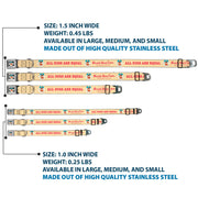 Beach Dawg Care Paw Logo Full Color Black Seatbelt Buckle Collar - BEACH DAWG CARE ALL DOGS ARE EQUAL Cream/Pink