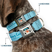 Beach Dawg Care Paw Logo Full Color Black Seatbelt Buckle Collar - BEACH DAWG CARE ALL DOGS ARE EQUAL Blues