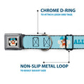 Load image into Gallery viewer, Beach Dawg Care Paw Logo Full Color Black Seatbelt Buckle Collar - BEACH DAWG CARE ALL DOGS ARE EQUAL Blues
