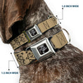 Load image into Gallery viewer, Grateful Dead Bear Seatbelt Buckle Collar - Dancing Bears Tan/Black
