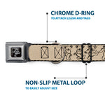 Dancing Bear Black/Silver Seatbelt Buckle Collar - Dancing Bears Hemp/Black