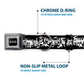 Load image into Gallery viewer, Batman Black Silver Seatbelt Buckle Collar - Batman Action Verbiage Black/White
