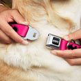 Load image into Gallery viewer, Batman Black Silver Seatbelt Buckle Collar - Bat Signal-3 Fuchsia/Black/Fuchsia
