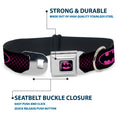 Load image into Gallery viewer, Batman Shield Full Color Black/Hot Pink Seatbelt Buckle Collar - Batman Shield/Chainlink Black/Hot Pink
