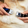 Load image into Gallery viewer, Nightwing Logo Full Color Black Blue Seatbelt Buckle Collar - Nightwing Logo Black/Blue
