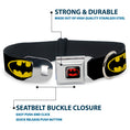 Load image into Gallery viewer, Batman Full Color Black Yellow Seatbelt Buckle Collar - Batman Shield Black/Yellow
