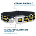 Load image into Gallery viewer, Batman Full Color Black Yellow Seatbelt Buckle Collar - Batman Shield Checkers
