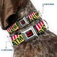 Load image into Gallery viewer, Batman Full Color Black Yellow Seatbelt Buckle Collar - Batman Caped Crusader
