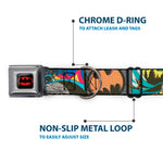 Batman Full Color Black Yellow Seatbelt Buckle Collar - Batman Dark Knight