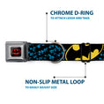 Load image into Gallery viewer, Batman Full Color Black Yellow Seatbelt Buckle Collar - Bat Signals Stacked w/CLOSE-UP Blue/Black/Yellow
