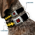 Load image into Gallery viewer, Batman Full Color Black Yellow Seatbelt Buckle Collar - Bat Signal-3 Black/Yellow/Black
