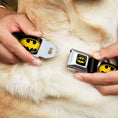 Load image into Gallery viewer, Batman Full Color Black Yellow Seatbelt Buckle Collar - Bat Signal-3 Black/Yellow/Black
