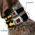 Load image into Gallery viewer, Batman Full Color Black Yellow Seatbelt Buckle Collar - Bat Signal-1 Black/Yellow
