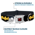 Load image into Gallery viewer, Batman Full Color Black Yellow Seatbelt Buckle Collar - Bat Signal-1 Black/Yellow
