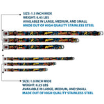 Batman Full Color Black Yellow Seatbelt Buckle Collar - Batman & Robin in Action w/Text Burgundy