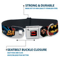 Load image into Gallery viewer, Batman Full Color Black Yellow Seatbelt Buckle Collar - Batman & Robin in Action w/Text Burgundy

