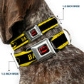 Load image into Gallery viewer, Batman Full Color Black Yellow Seatbelt Buckle Collar - BATMAN/Logo Stripe Yellow/Black
