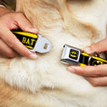 Load image into Gallery viewer, Batman Full Color Black Yellow Seatbelt Buckle Collar - BATMAN/Logo Stripe Yellow/Black
