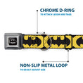 Load image into Gallery viewer, Batman Full Color Black Silver Black Seatbelt Buckle Collar - Bat Signal-5 Black/Yellow/Black
