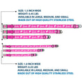 Load image into Gallery viewer, BARBIE Script Signature Full Color Hot Pink/White Seatbelt Buckle Collar - BARBIE Script Signature Logo and Silhouette Hot Pink/White

