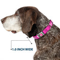 Load image into Gallery viewer, BARBIE Script Signature Full Color Hot Pink/White Seatbelt Buckle Collar - BARBIE Script Signature Logo and Silhouette Hot Pink/White
