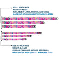 Load image into Gallery viewer, BARBIE Script Signature Full Color Hot Pink/White Seatbelt Buckle Collar - BARBIE Script Signature Logo Abstract Multi Color/White
