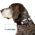 Load image into Gallery viewer, BETTY BOOP Text Heart Logo Full Color Black/White Seatbelt Buckle Collar - Betty Boop Winking Kiss Pose with XOXO Text Polka Dot Black/Red/White
