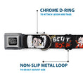 Load image into Gallery viewer, BETTY BOOP Text Heart Logo Full Color Black/White Seatbelt Buckle Collar - BETTY BOOP Angel and Devil Poses with Text Black/White/Red
