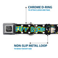 Load image into Gallery viewer, BETTY BOOP Text Heart Logo Full Color Black/White Seatbelt Buckle Collar - BETTY BOOP Biker Betty Winking and Text Polka Dot Black/White/Yellow/Blue
