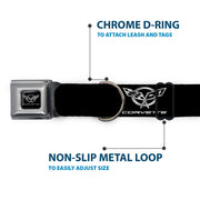 Corvette Seatbelt Buckle Collar - Corvette Black/Silver REPEAT