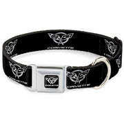 Corvette Seatbelt Buckle Collar - Corvette Black/Silver REPEAT