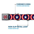 Load image into Gallery viewer, MARVEL COMICS Captain America Shield Full Color Navy Seatbelt Buckle Collar - Captain America Shield Repeat Navy
