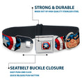 Load image into Gallery viewer, Captain America Shield2 CLOSE-UP Full Color Seatbelt Buckle Collar - Captain America Face Turns/Shield CLOSE-UP
