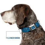 Captain America Fireworks Icon Full Color Blue/Red/White Seatbelt Buckle Collar - Captain America Fireworks Icons Blue/Red/White