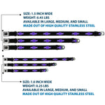 Chevy Bowtie Black Silver Seatbelt Buckle Collar - Chevy Bowtie REPEAT w/Text