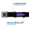 Load image into Gallery viewer, Chevy Bowtie Black Silver Seatbelt Buckle Collar - Chevy Bowtie REPEAT w/Text
