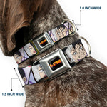 DR. STONE Title Logo Full Color Black/Orange Seatbelt Buckle Collar - Dr. Stone Chibi Gen Asagiri Expression Blocks