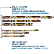 DR. STONE Title Logo Full Color Black/Orange Seatbelt Buckle Collar - DR. STONE Title Logo and Character Group Black