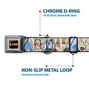 DR. STONE Title Logo Full Color Black/Orange Seatbelt Buckle Collar - Dr. Stone Senku Ishigami Expression Blocks Blues