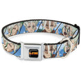 Load image into Gallery viewer, DR. STONE Title Logo Full Color Black/Orange Seatbelt Buckle Collar - Dr. Stone Senku Ishigami Expression Blocks Blues
