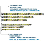 DR. STONE Title Logo Full Color Black/Orange Seatbelt Buckle Collar - DR. STONE Title Logo and Suika Pose Blocks