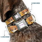 FRUITS BASKET Title Logo Full Color White/Purple Seatbelt Buckle Collar - Fruits Basket Chibi Kyo Soma Face and Kimono Cat Icon Orange/White