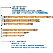 FRUITS BASKET Title Logo Full Color White/Purple Seatbelt Buckle Collar - Fruits Basket Chibi Kyo Soma Face and Kimono Cat Icon Orange/White