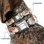 FRUITS BASKET Title Logo Full Color White/Purple Seatbelt Buckle Collar - Fruits Basket Kyo Yuki Shigure Group Faces Mint Green